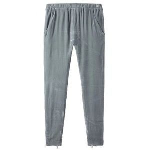 Girl Band of Outsiders Velvet Gray Elastic Waist Zip Ankle Pants